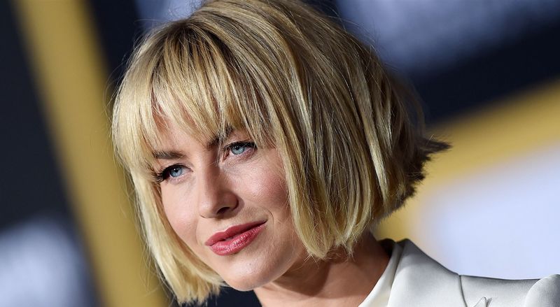 Julianne Hough new hairstyle 2018 is trending again and its breaking the internet as millions of hairstylists are receiving requests to copy and style this new bob hairstyle with bangs.